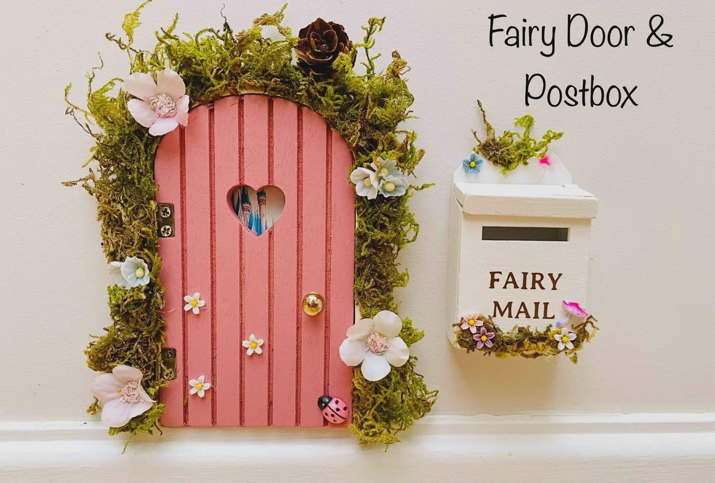 DDeluxe Opening FAIRY DOOR with Glowing Windows, Ladder & Fairy Postbox for Fairy Bedroom Decor. Fairy Door Key. Fairy Birthday Gift __etsy:7856544144