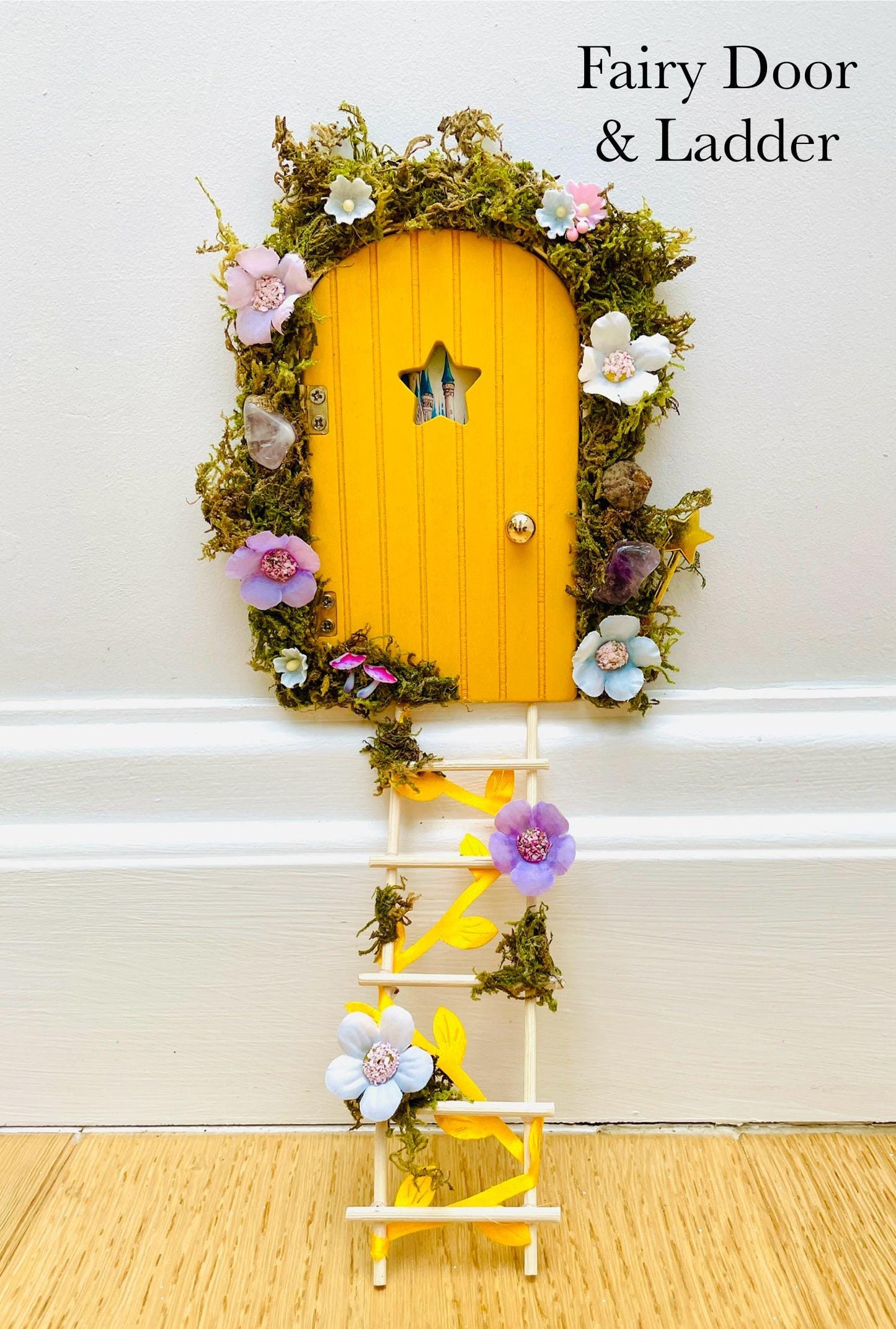 Deluxe Opening FAIRY DOOR with Glowing Windows | Fairy Postbox & Ladder | Fairy Door Key |Woodland Fairy Bedroom Decor | Fairy Birthday Gift __etsy:7649373962