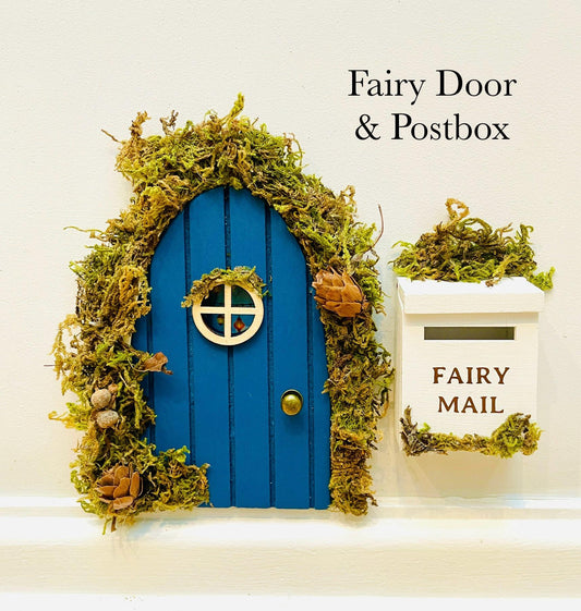 Deluxe Opening FAIRY DOOR with Ladder & Fairy Postbox for Fairy Bedroom. Fairy Birthday Gift