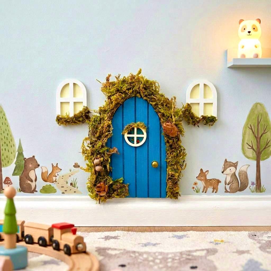 Deluxe Opening FAIRY DOOR with Ladder & Fairy Postbox for Fairy Bedroom. Fairy Birthday Gift