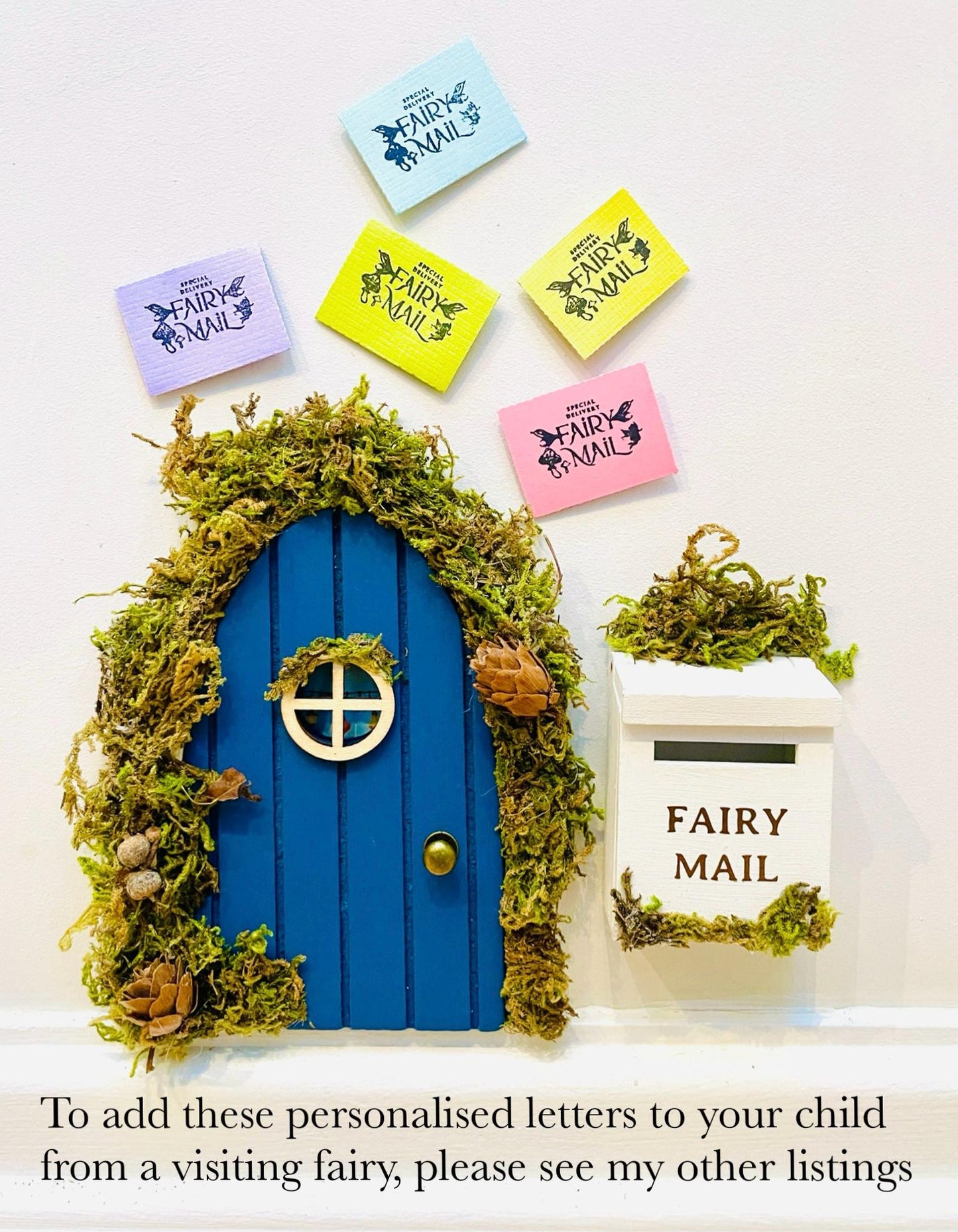 Deluxe Opening FAIRY DOOR with Ladder & Fairy Postbox for Fairy Bedroom. Fairy Birthday Gift