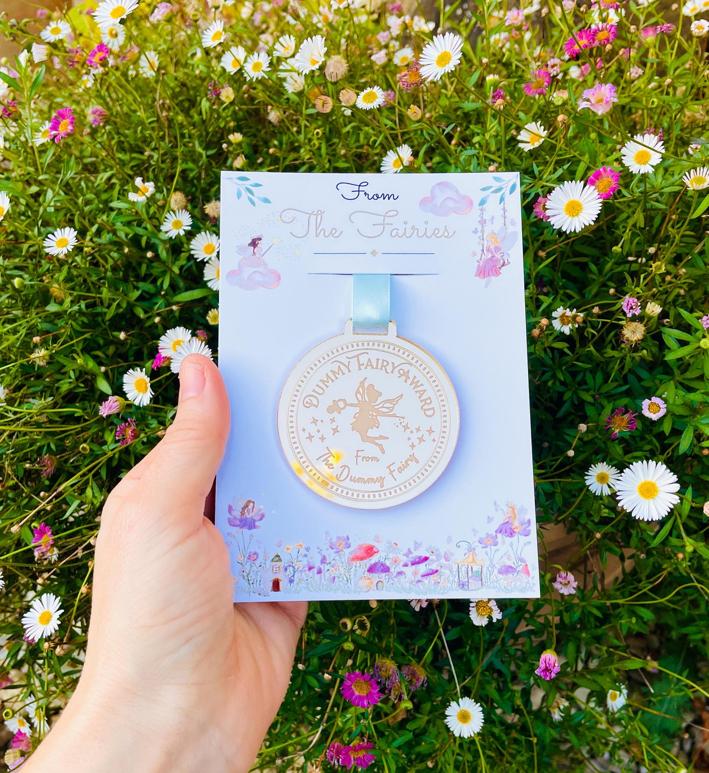 Dummy Fairy MEDAL and Dummy Fairy LETTER! Fairy Gold Coin and Fairy Dust. Binkie Fairy Letter, Soother Fairy Letter & Pacifier Fairy Letter