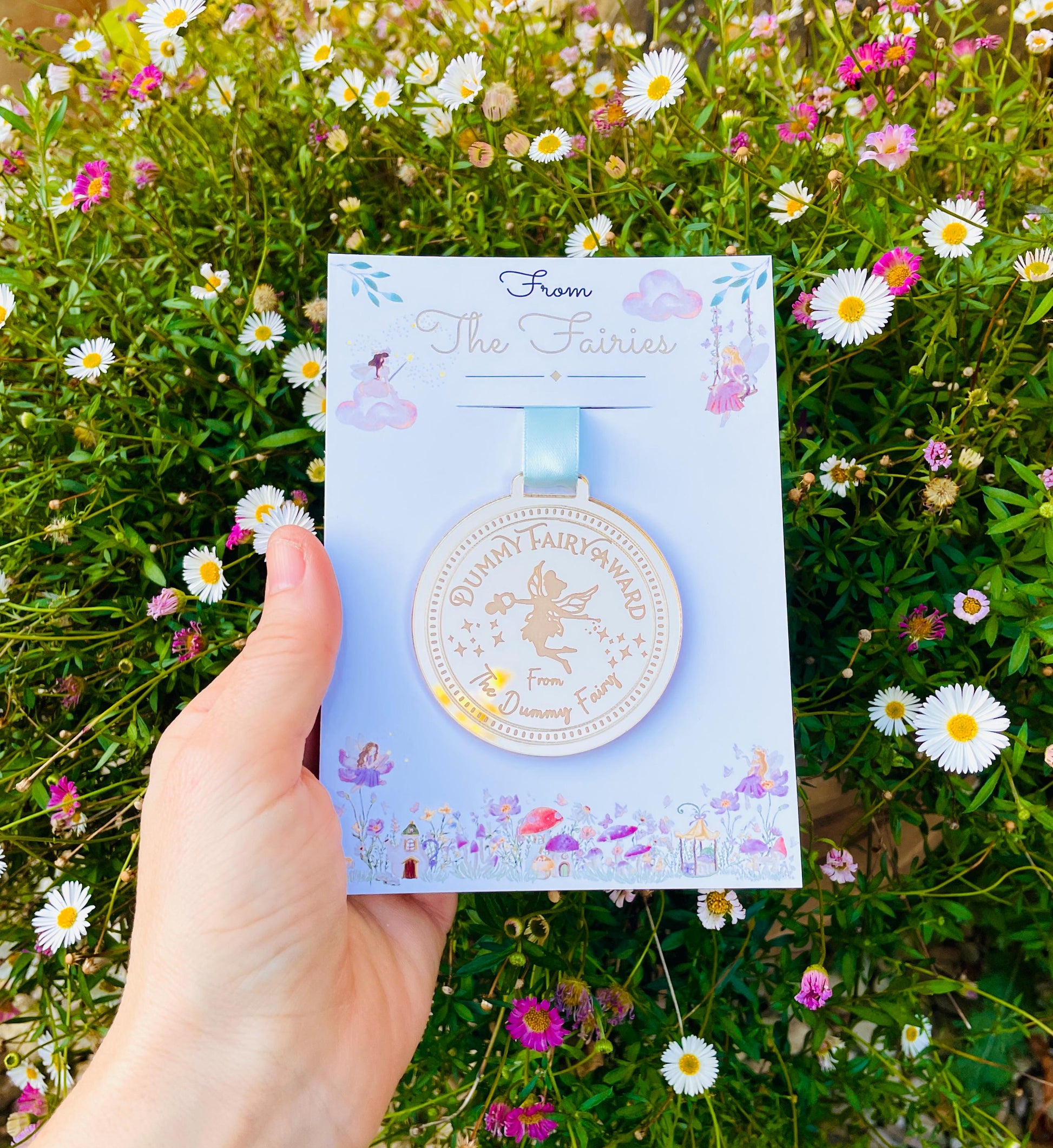 Dummy Fairy MEDAL and Dummy Fairy LETTER! Fairy Gold Coin and Fairy Dust. Binkie Fairy Letter, Soother Fairy Letter & Pacifier Fairy Letter