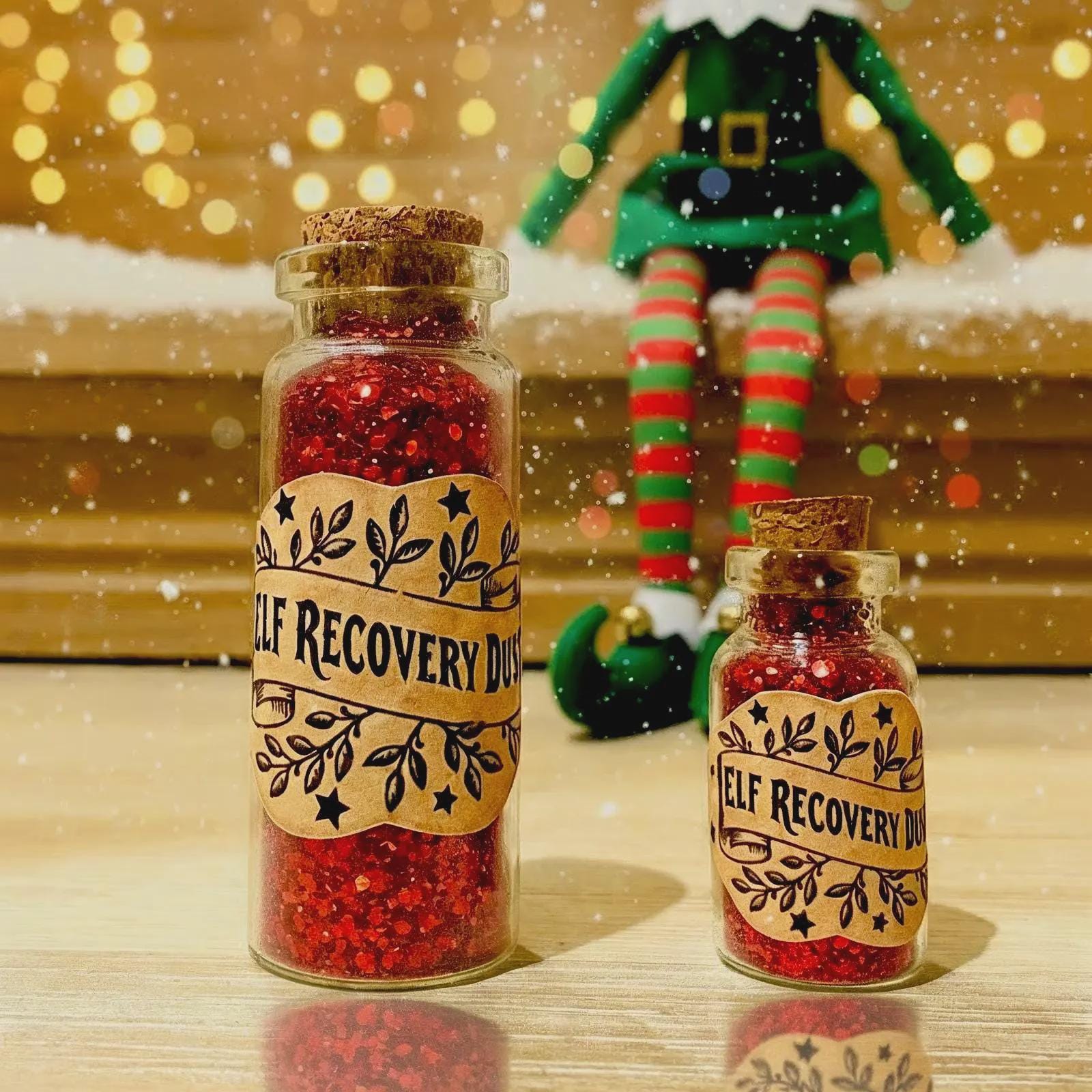 ELF RECOVERY Dust mini bottles- Revitalise your touched Elf! Stocking Filler, Christmas Eve Box gift - Elf Dust __etsy:7731508733