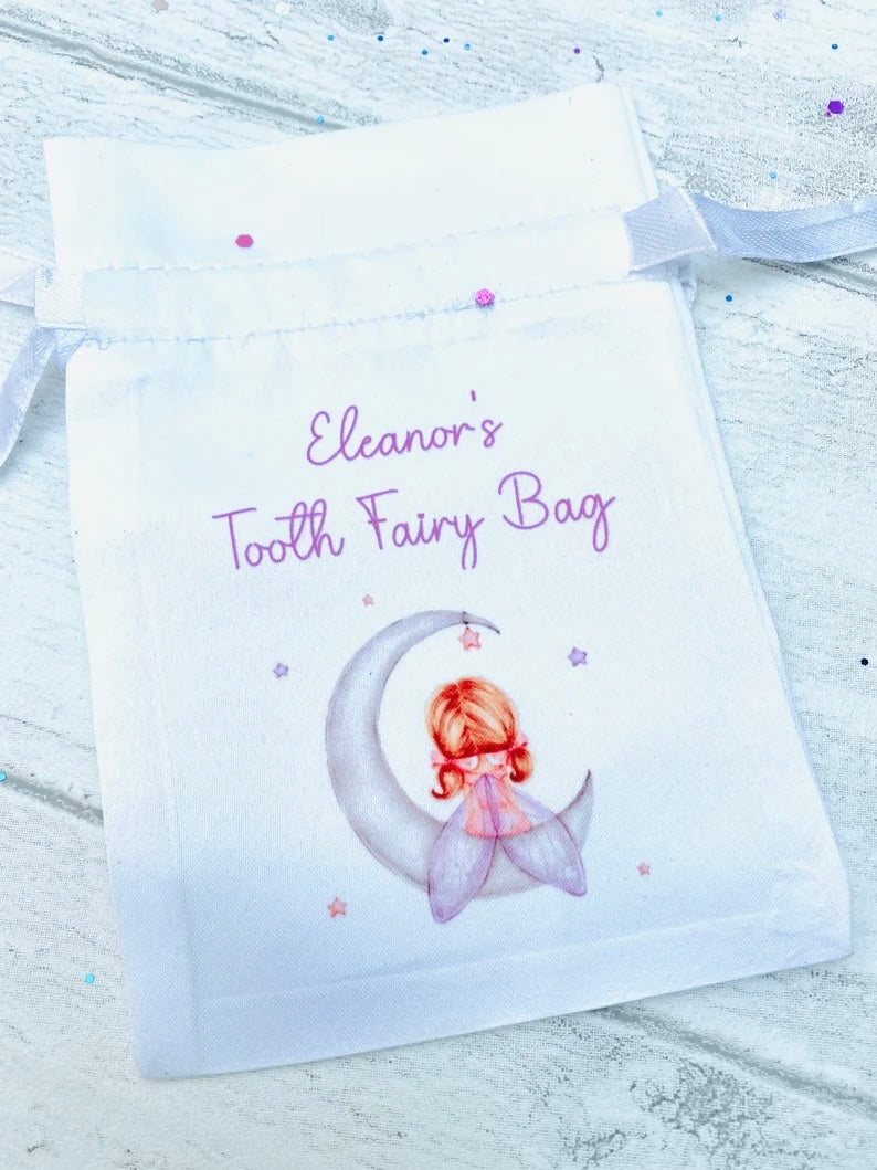 PERSONALISED Tooth Fairy Bag- Loose Tooth Fairy Bag for children to leave teeth in OR for Tooth Fairy gifts to be left in