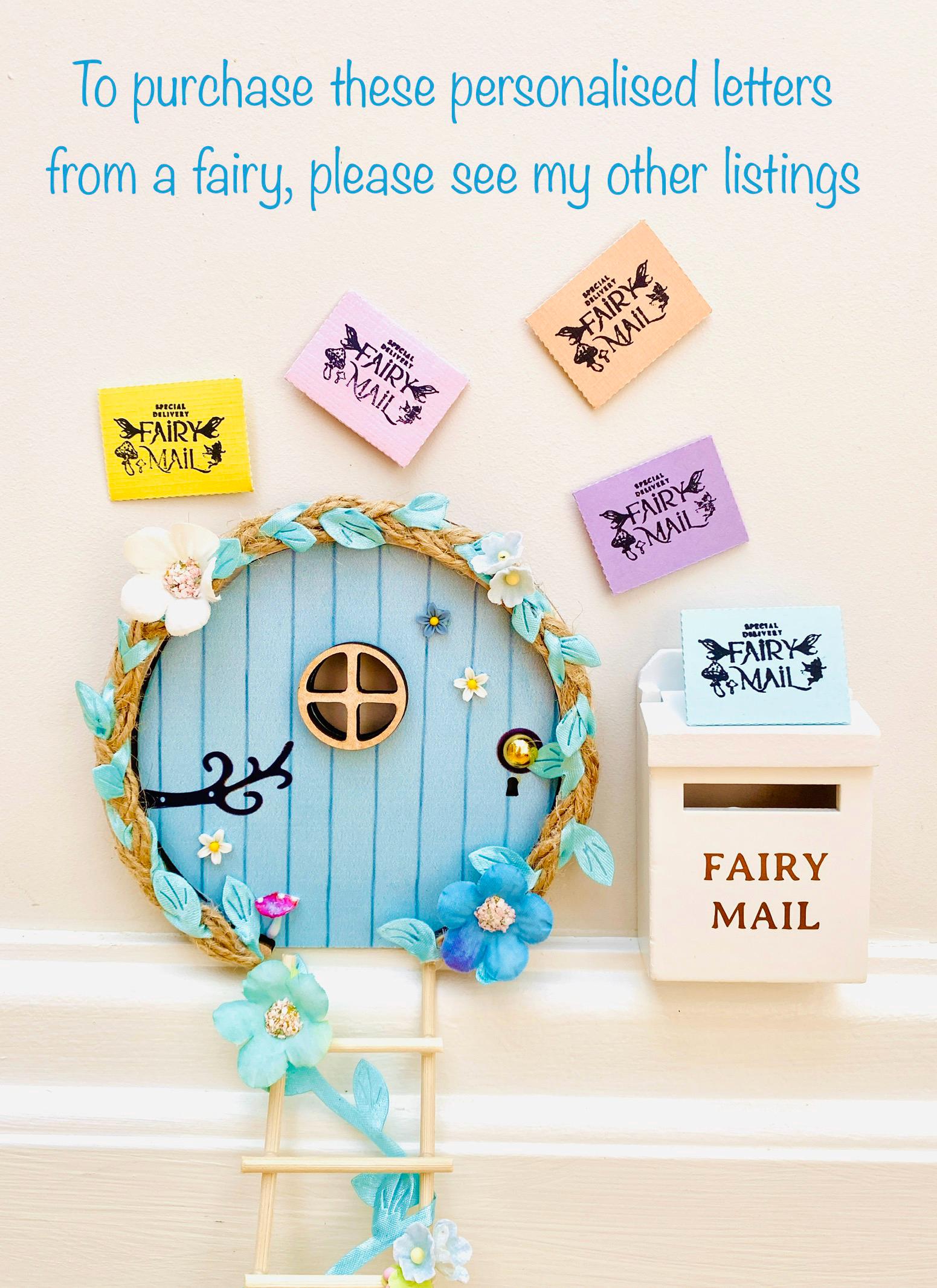 FAIRY DOOR with Ladder, Fairy Bench and Postbox for Fairy Bedroom