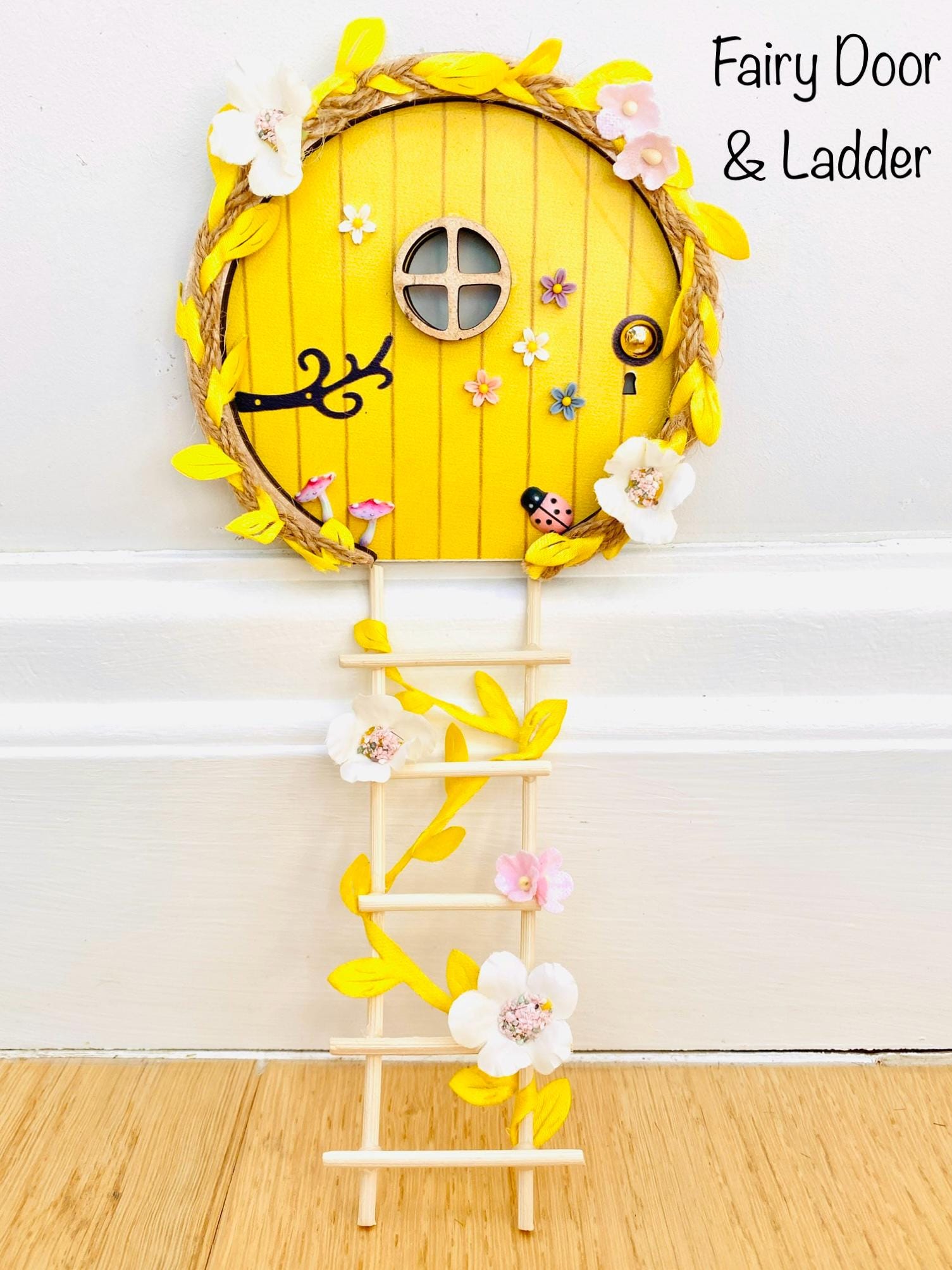 FAIRY DOOR with Ladder, Fairy Bench and Postbox for Fairy Bedroom