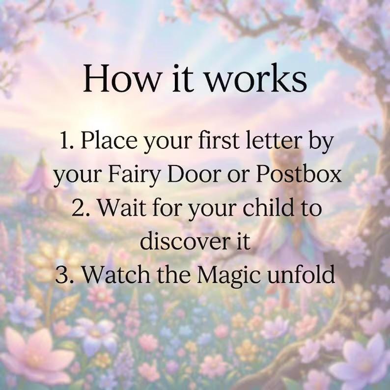 FAIRY POSTBOX with Fairy Letters for Fairy Bedroom! Personalised Fairy Mail delivered to your child - Fairyland’s Wishing Well (Adventure 1)
