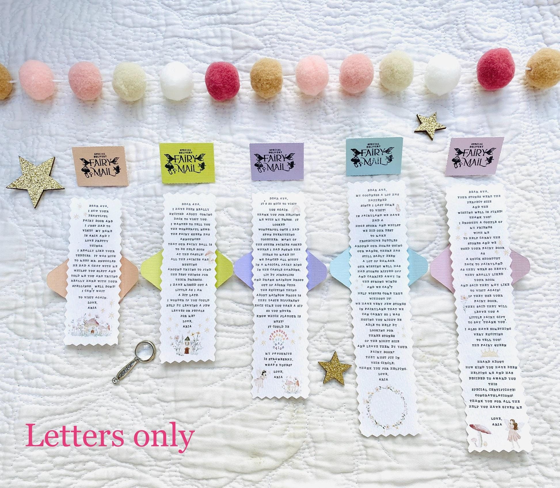 FAIRY POSTBOX with Fairy Letters for Fairy Bedroom! Personalised Fairy Mail delivered to your child - Fairyland’s Wishing Well (Adventure 1)