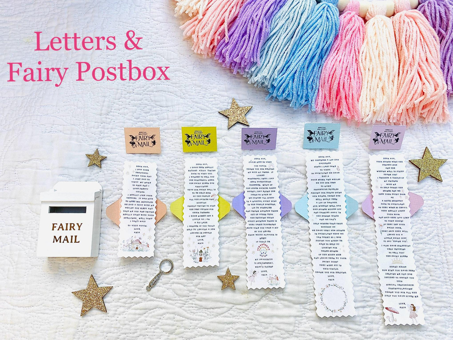 FAIRY POSTBOX with Fairy Letters for Fairy Bedroom! Personalised Fairy Mail delivered to your child - Fairyland’s Wishing Well (Adventure 1)