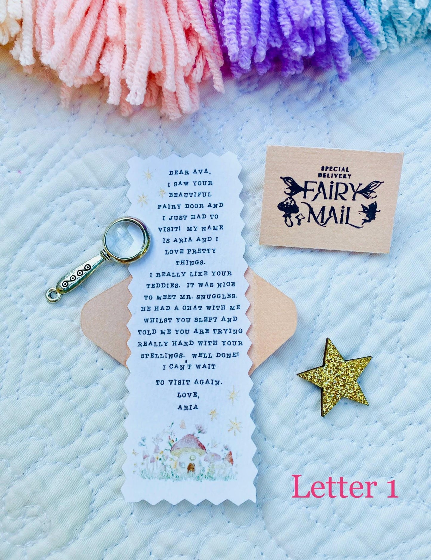 FAIRY POSTBOX with Fairy Letters for Fairy Bedroom! Personalised Fairy Mail delivered to your child - Fairyland’s Wishing Well (Adventure 1)