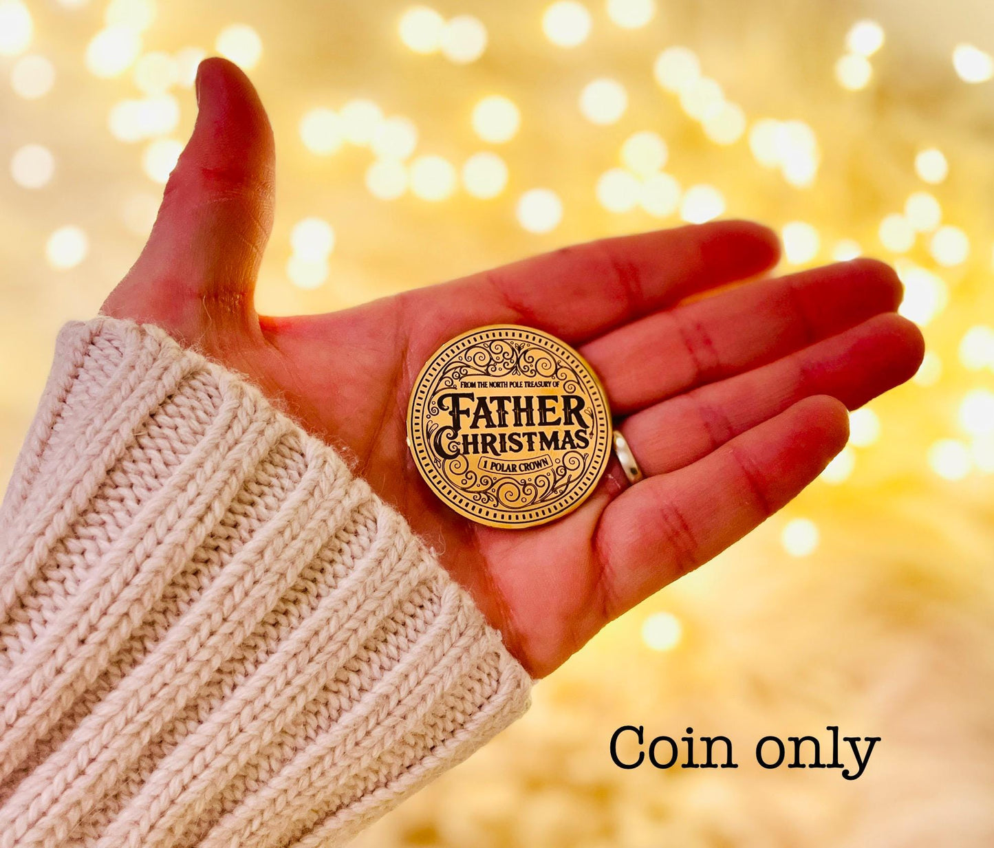FATHER CHRISTMAS Nice List Coin - North Pole Treasury™  Leave as a Stocking Filler or Christmas Eve Box idea (with Elf Dust) Honorary Elf