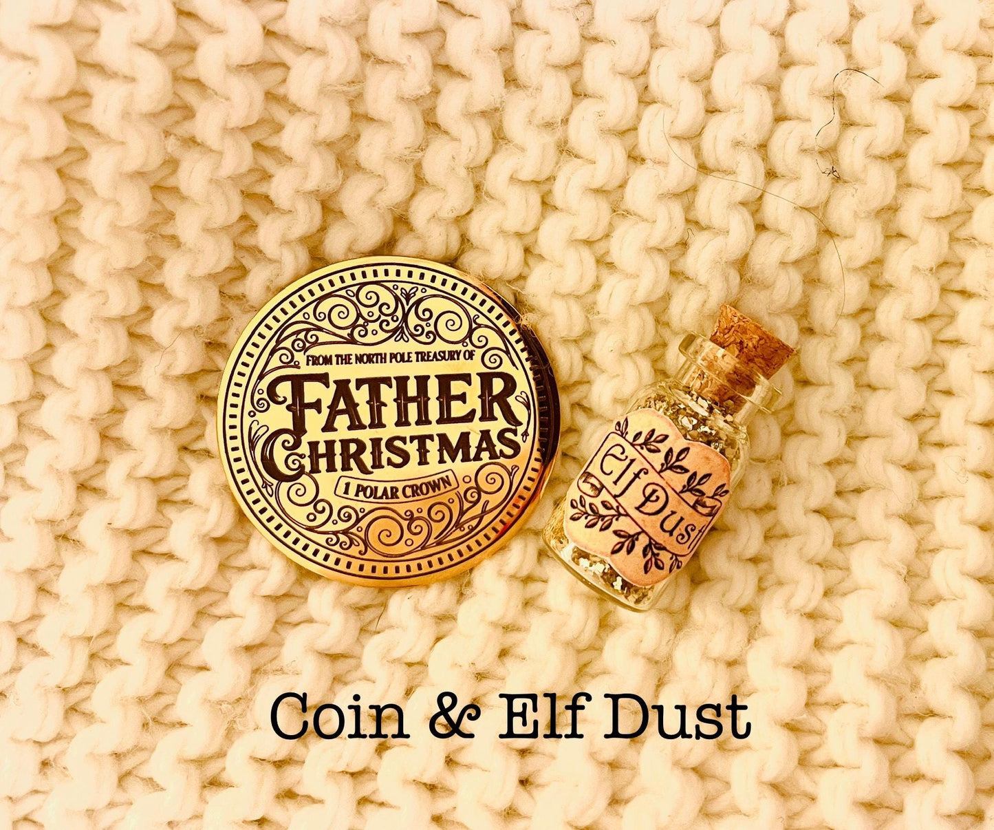FATHER CHRISTMAS Nice List Coin - North Pole Treasury™  Leave as a Stocking Filler or Christmas Eve Box idea (with Elf Dust) Honorary Elf