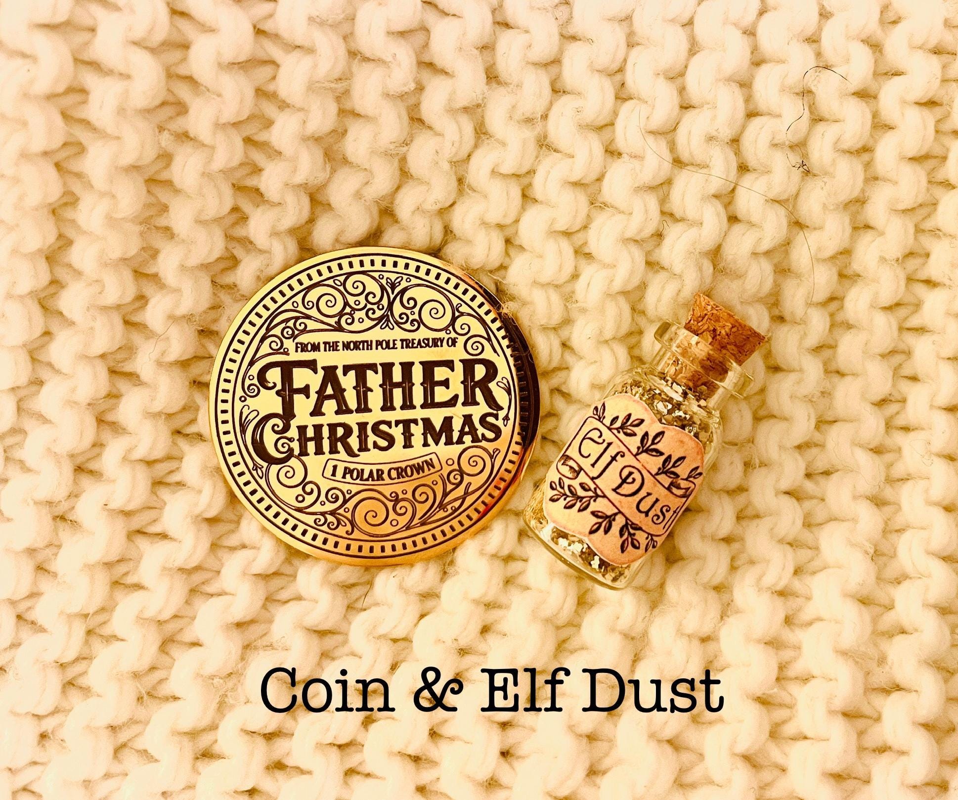 FATHER CHRISTMAS Nice List Coin - North Pole Treasury™  Leave as a Stocking Filler or Christmas Eve Box idea (with Elf Dust) Honorary Elf
