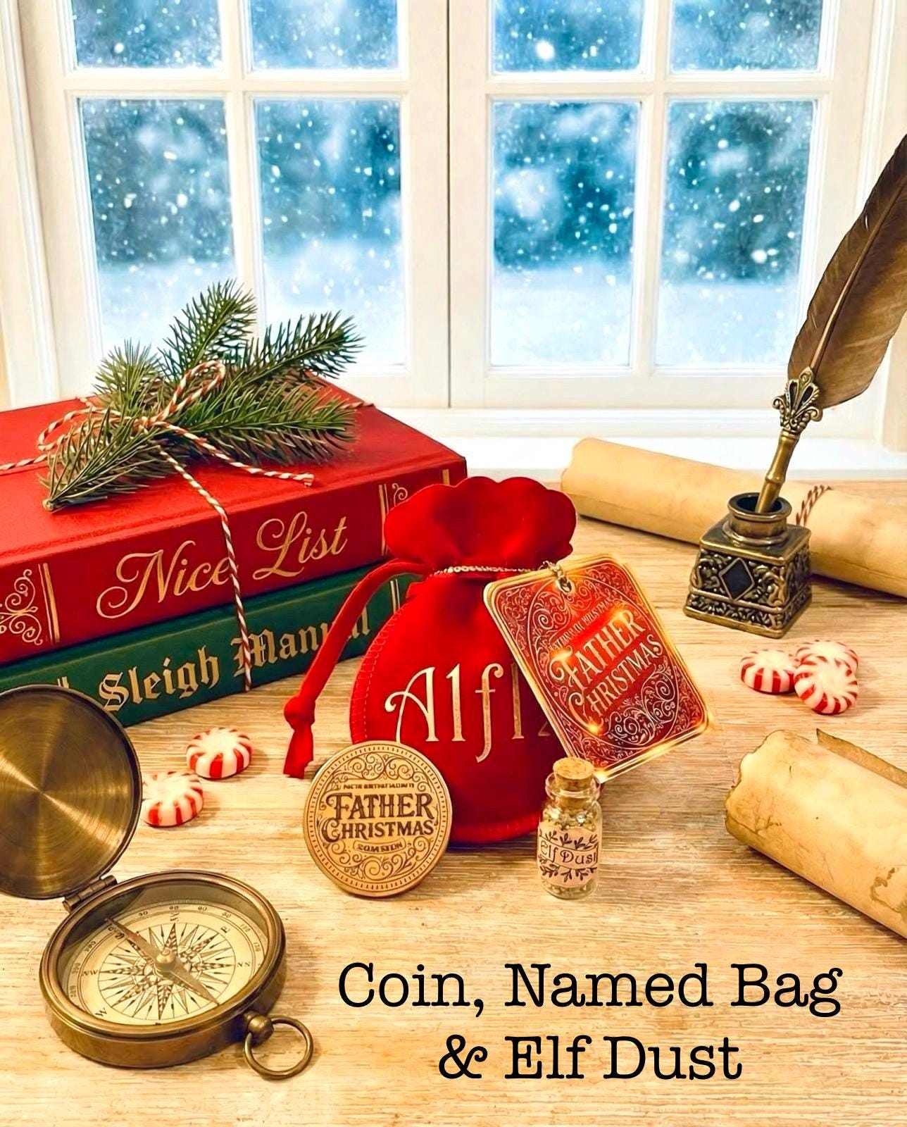 FATHER CHRISTMAS Nice List Coin - North Pole Treasury™  Leave as a Stocking Filler or Christmas Eve Box idea (with Elf Dust) Honorary Elf