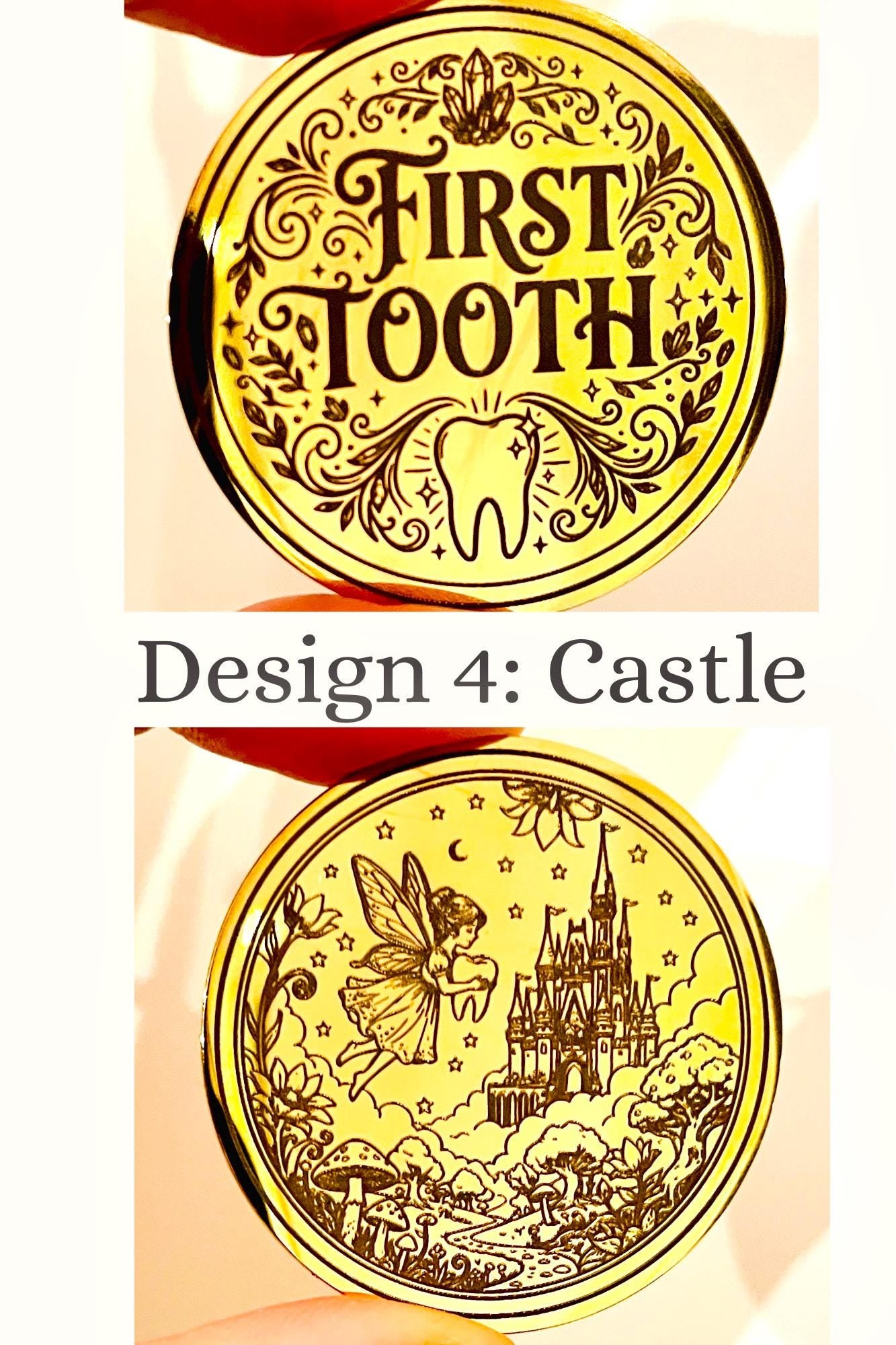 FIRST TOOTH Fairy Gold Coin, MEDAL & Tooth Fairy Letter! Tooth Fairy Kit, Metal Coin, Gifts and Fairy Dust.