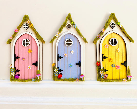 Fairy Door FAIRY HOUSE- with Ladder & Fairy Bench for Fairy Bedroom