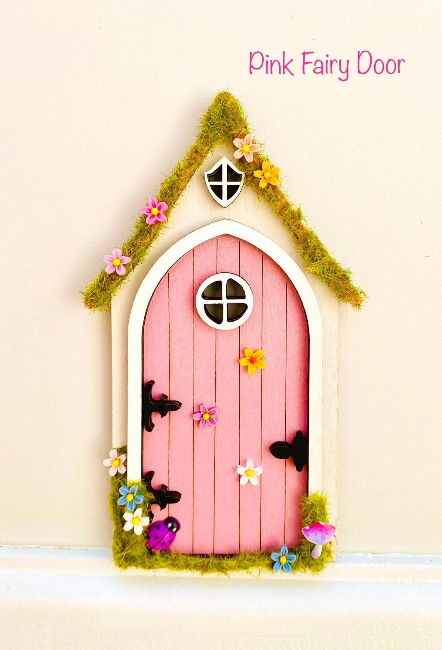 Fairy Door FAIRY HOUSE- with Ladder & Fairy Bench for Fairy Bedroom