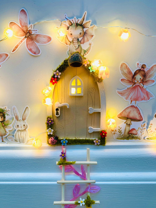 Fairy Door LIGHTS & STICKERS - Decorate your Fairy Door with Accessories for Fairy Bedroom! Fairy Decor, Fairy Birthday Gift, Fairy Lights