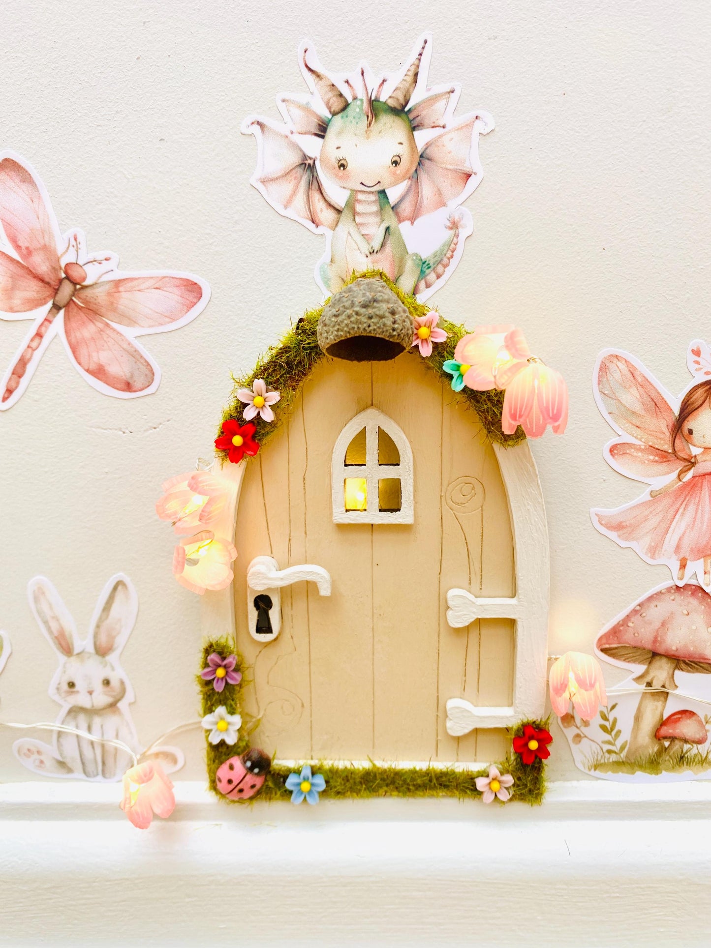 Fairy Door LIGHTS & STICKERS - Decorate your Fairy Door with Accessories for Fairy Bedroom! Fairy Decor, Fairy Birthday Gift, Fairy Lights