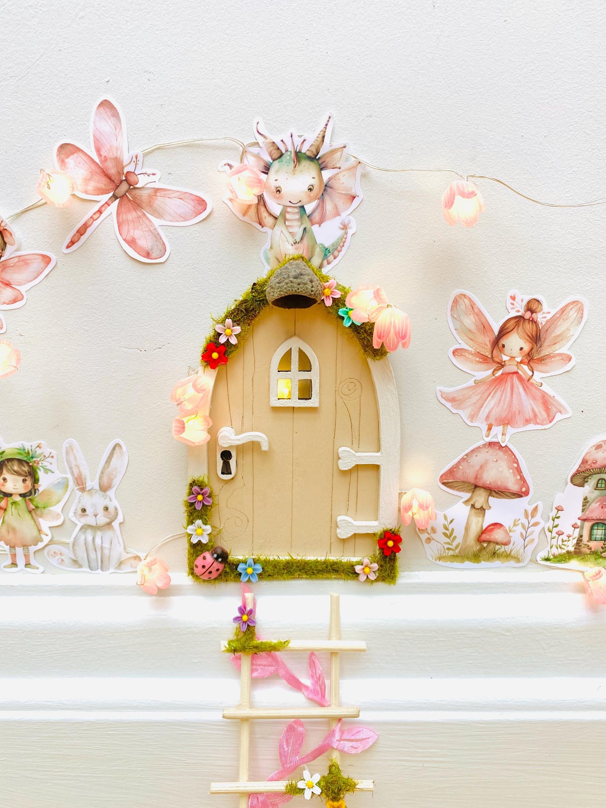 Fairy Door LIGHTS & STICKERS - Decorate your Fairy Door with Accessories for Fairy Bedroom! Fairy Decor, Fairy Birthday Gift, Fairy Lights