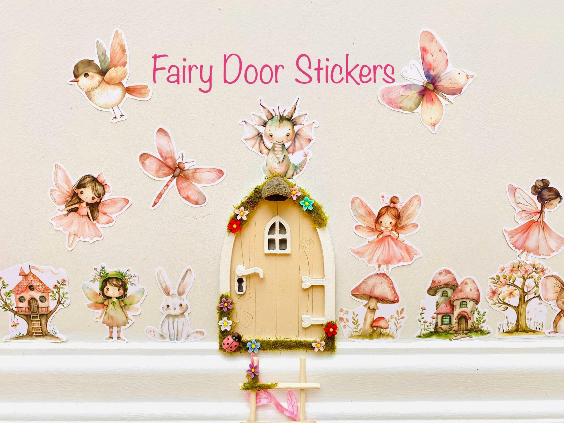 Fairy Door LIGHTS & STICKERS - Decorate your Fairy Door with Accessories for Fairy Bedroom! Fairy Decor, Fairy Birthday Gift, Fairy Lights