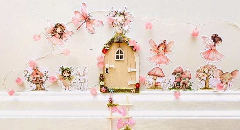 Fairy Door LIGHTS & STICKERS - Decorate your Fairy Door with Accessories for Fairy Bedroom! Fairy Decor, Fairy Birthday Gift, Fairy Lights
