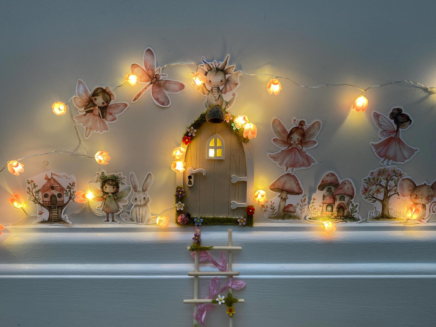 Fairy Door LIGHTS & STICKERS - Decorate your Fairy Door with Accessories for Fairy Bedroom! Fairy Decor, Fairy Birthday Gift, Fairy Lights