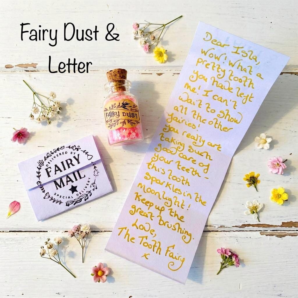 Fairy Dust Bottles - Pixie Dust Bottles- perfect gift from the Tooth Fairy, Party Bag Fillers- mini glass Fairy Dust Glitter Bottles