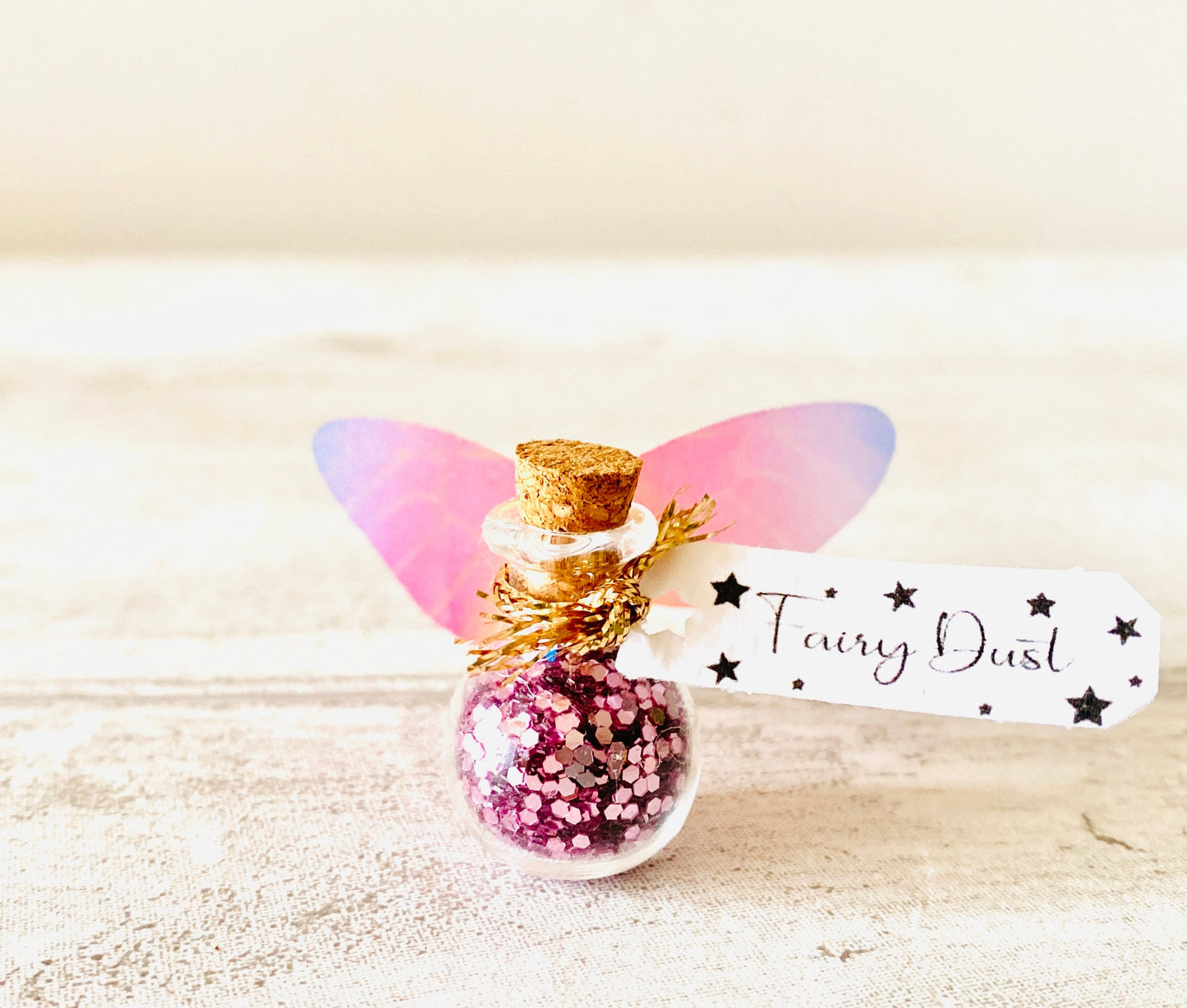 Fairy Dust Bottles perfect gift from the Dummy Fairy or Tooth Fairy -Fairy Party Bag Fillers / Wedding Favours -mini Fairy Dust Bottles