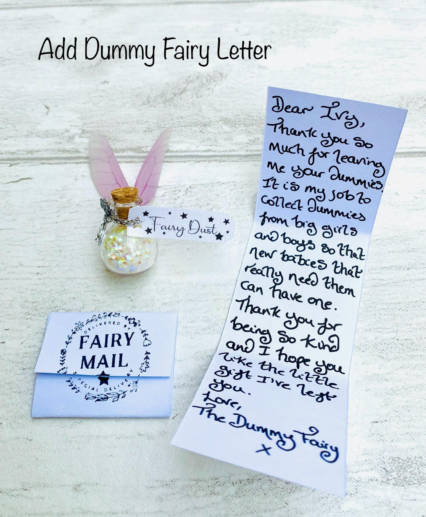 Fairy Dust Bottles perfect gift from the Dummy Fairy or Tooth Fairy -Fairy Party Bag Fillers / Wedding Favours -mini Fairy Dust Bottles