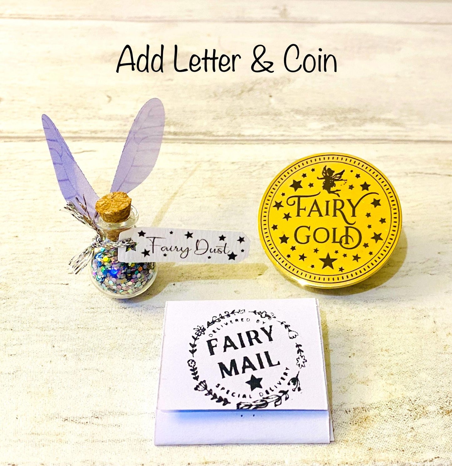 Fairy Dust Bottles perfect gift from the Dummy Fairy or Tooth Fairy -Fairy Party Bag Fillers / Wedding Favours -mini Fairy Dust Bottles