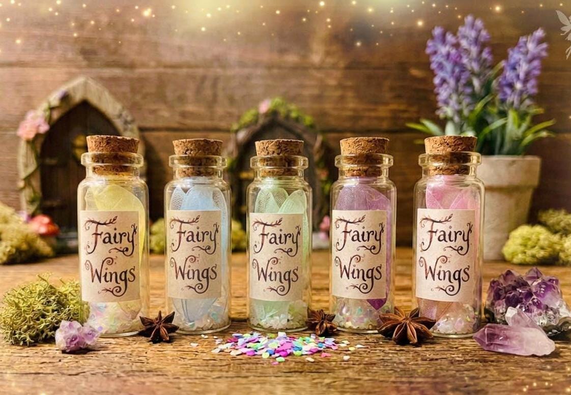 Fairy Visit Kit | Tooth Fairy Gold Coin | Fairy Dust, Fairy Wings & Fairy Wand | Fairy Door Accessories | Dummy Fairy Gift First Tooth Fairy