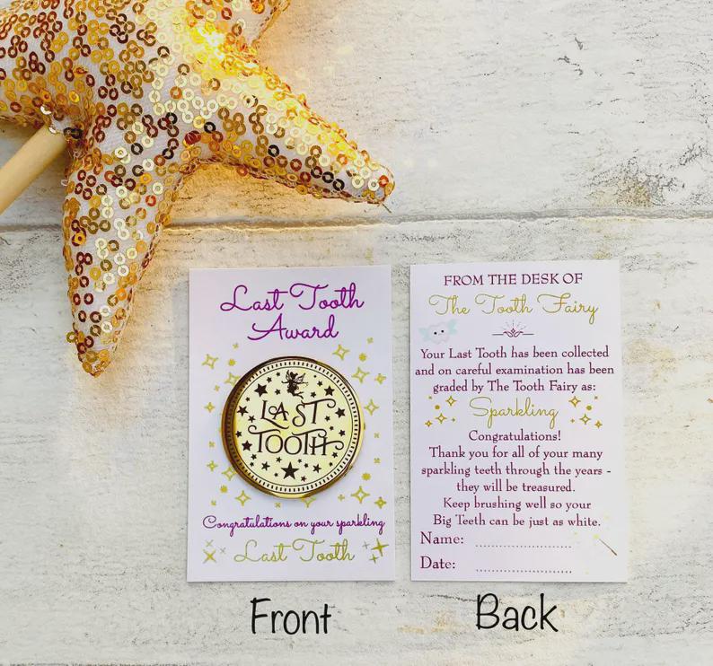 Final Milk Tooth Fairy, Last Baby Tooth Fairy - Final Tooth Collection Fairy Set- Tooth Fairy Gifts - Last Tooth Collection __etsy:7713378716