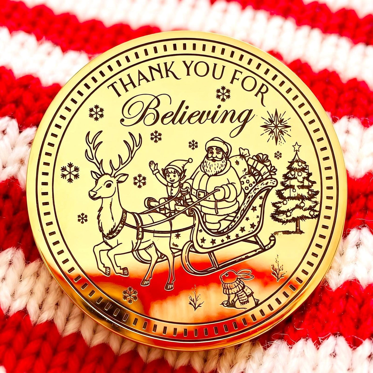 GOODBYE ELF Leaving Gift! Leave this Christmas Coin from your Christmas Elf when it’s time to go! Santa Gold Coin Honorary Elf™ Collection