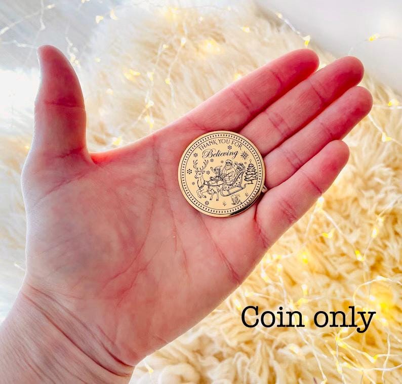 GOODBYE ELF Leaving Gift! Leave this Christmas Coin from your Christmas Elf when it’s time to go! Santa Gold Coin Honorary Elf™ Collection