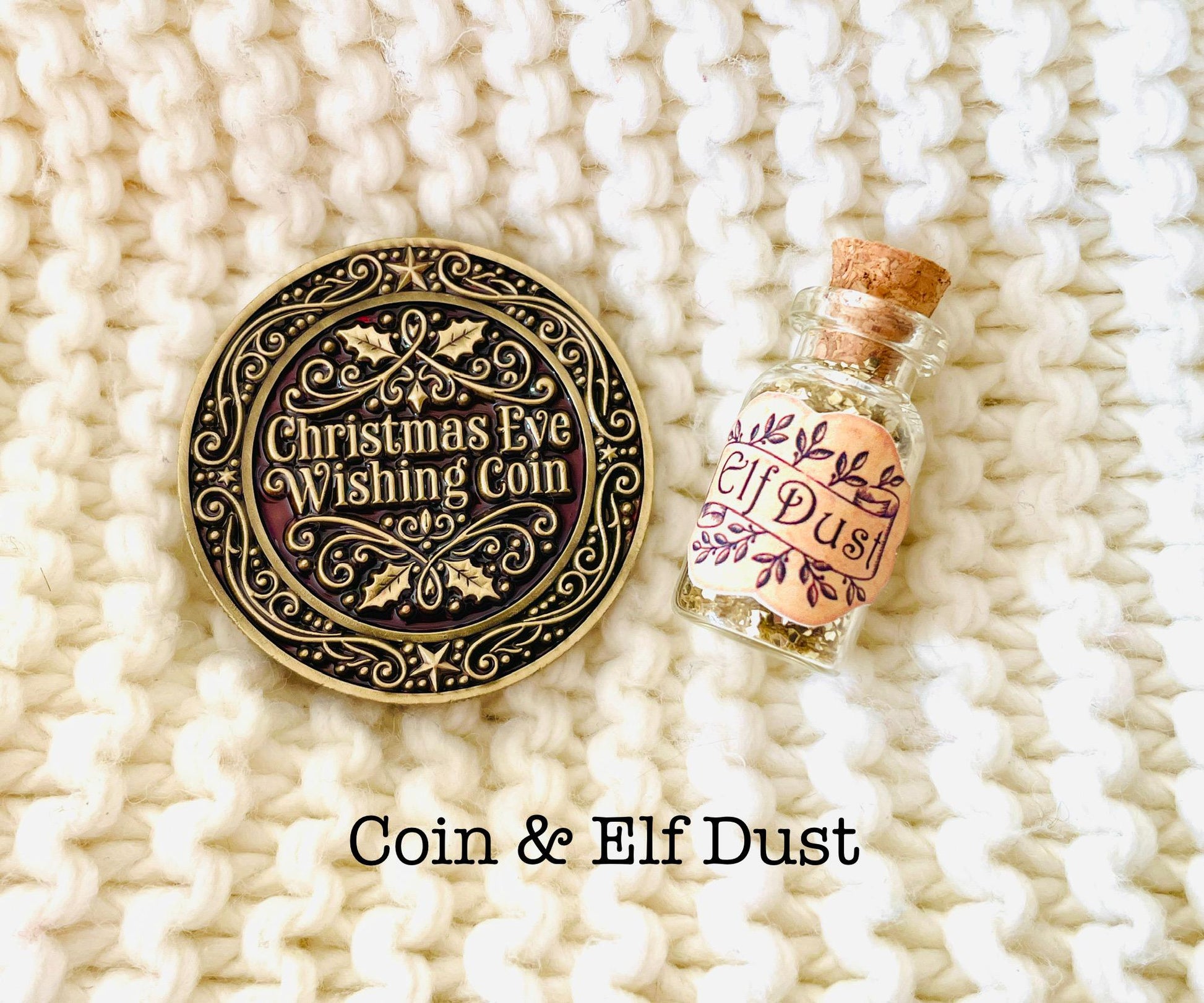 HONORARY ELF™ Coin- Christmas Eve Wishing Coin | Official Christmas keepsake - The Mossy Hare Honorary Elf™ Collection __etsy:7476972161