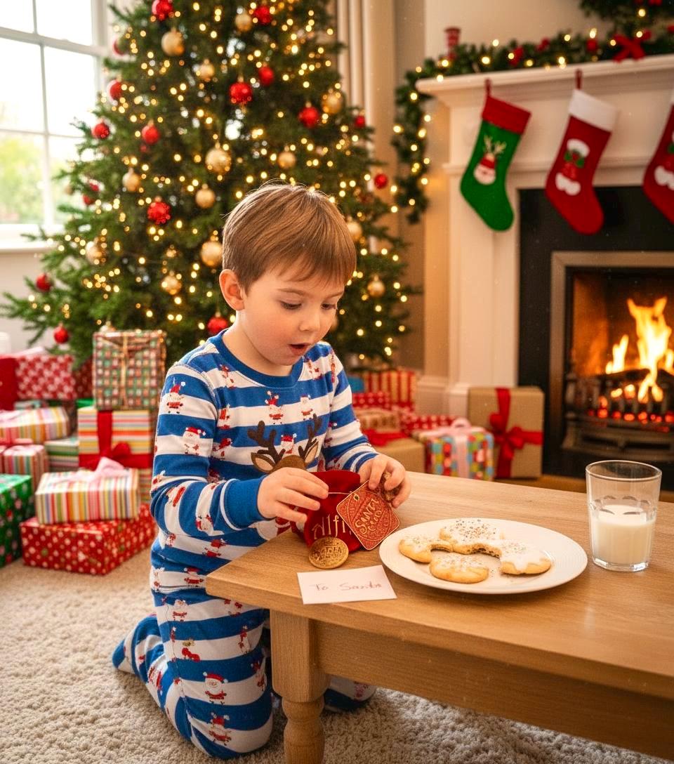 HONORARY ELF ™ Collection Coin- ‘Thank You For The Milk & Cookies’ keepsake Coin. Leave on Santa’s treat plate to be found in the morning