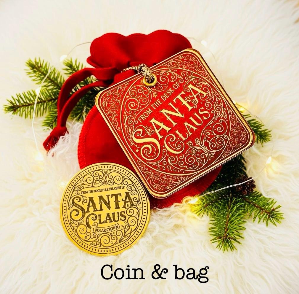 HONORARY ELF ™ Collection Coin- ‘Thank You For The Milk & Cookies’ keepsake Coin. Leave on Santa’s treat plate to be found in the morning