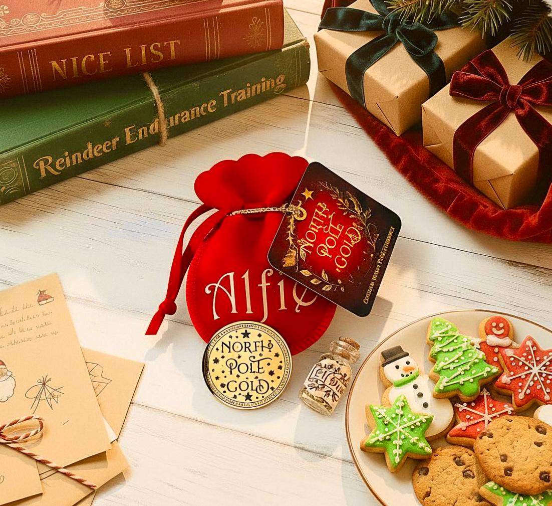 Honorary Elf™ Collection-  Santa’s Gold Coin:  Stocking Filler, Christmas Eve Box Filler Keepsake! Lapland North Pole.