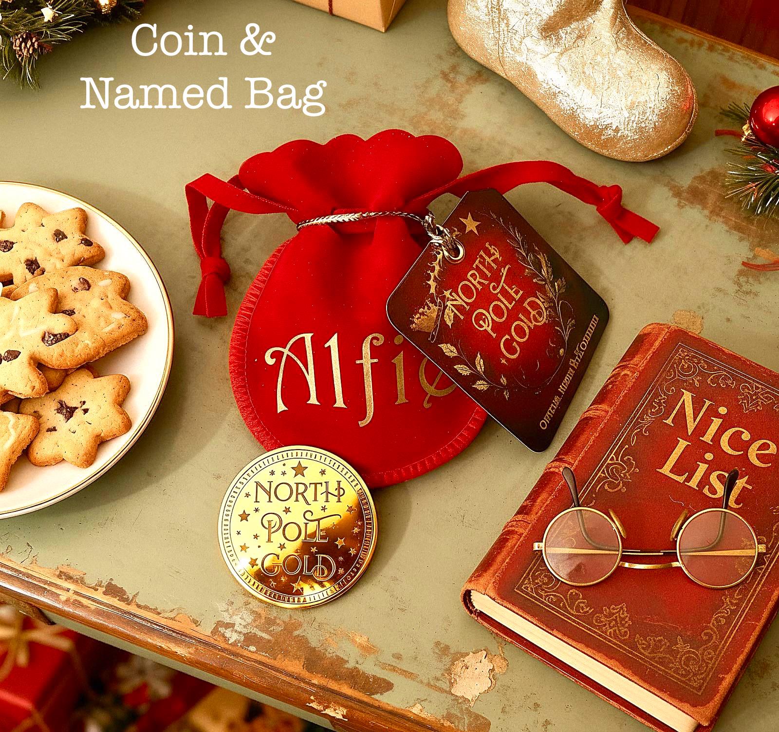Honorary Elf™ Collection-  Santa’s Gold Coin:  Stocking Filler, Christmas Eve Box Filler Keepsake! Lapland North Pole.