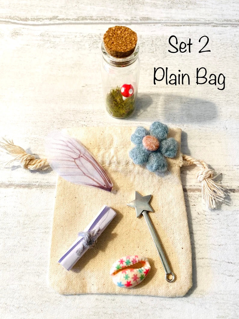 Tooth Fairy Letter- Tiny Tooth Fairy Kit with message in a bottle- Toadstool in a bottle Tooth Fairy Set