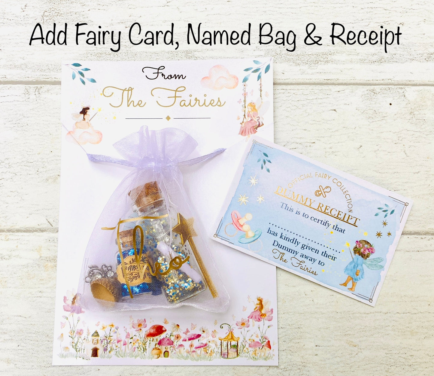 Dummy Fairy Gift Set: Letter, Fairy Dust, Wand & Keepsakes