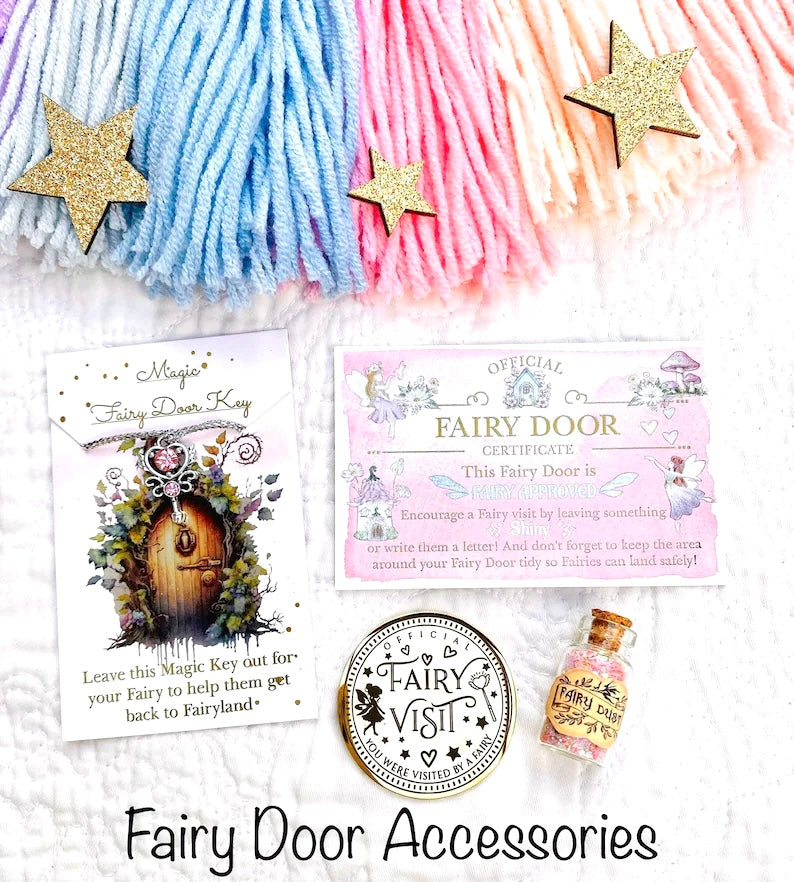 FAIRY DOOR with Ladder & Fairy Bench for Fairy Bedroom