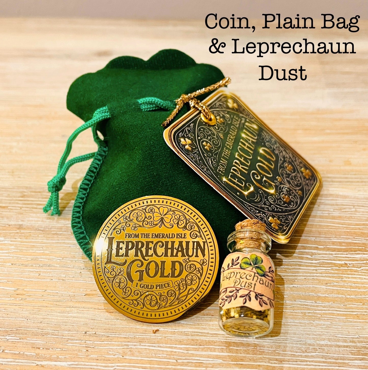 LEPRECHAUN GOLD Coin- St Patrick’s Day gift - leave for children by their Leprechaun Trap. Personalised St Patrick’s Day gift- proof of Leprechauns!