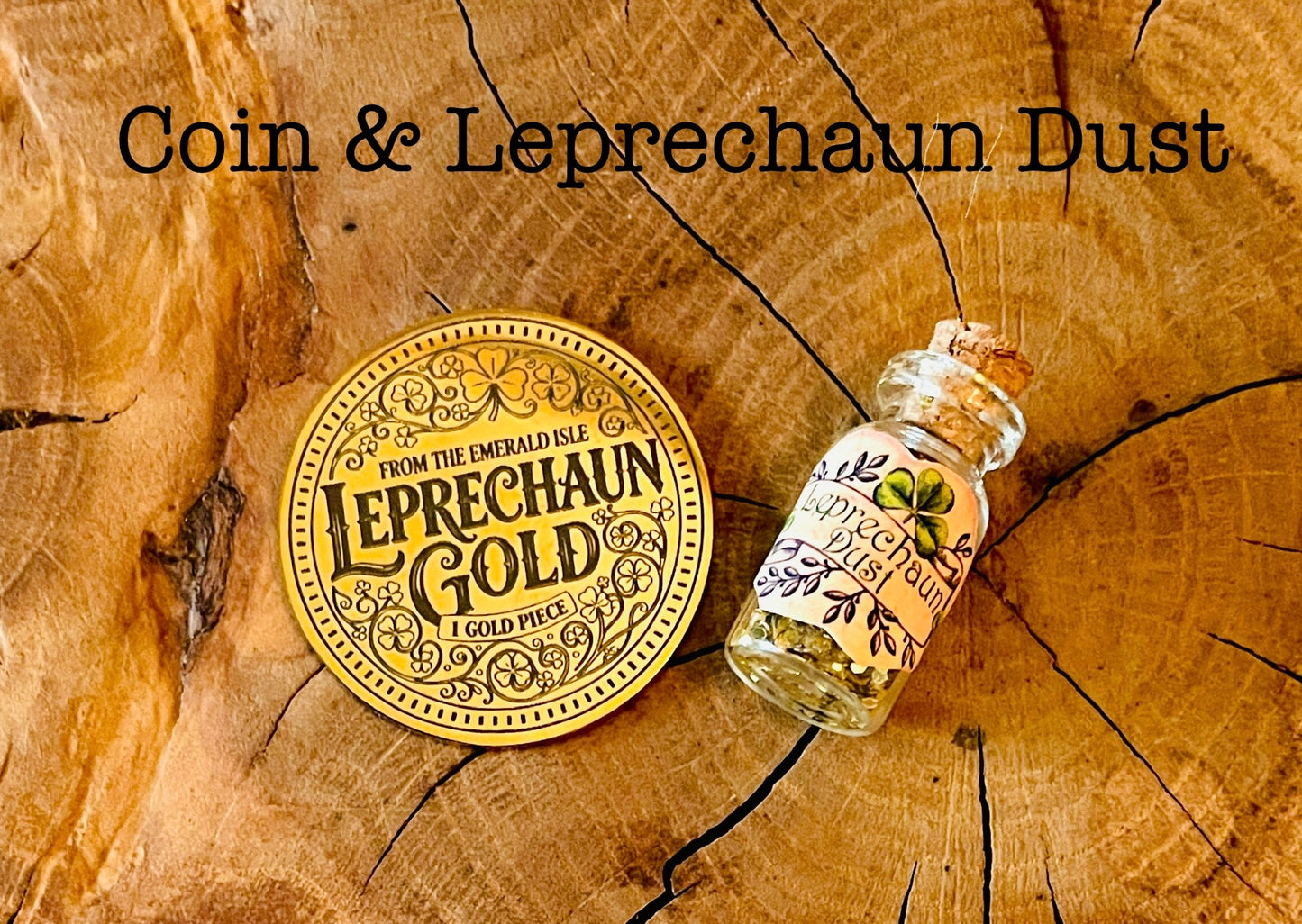 LEPRECHAUN GOLD Coin- St Patrick’s Day gift - leave for children by their Leprechaun Trap. Personalised St Patrick’s Day gift- proof of Leprechauns!