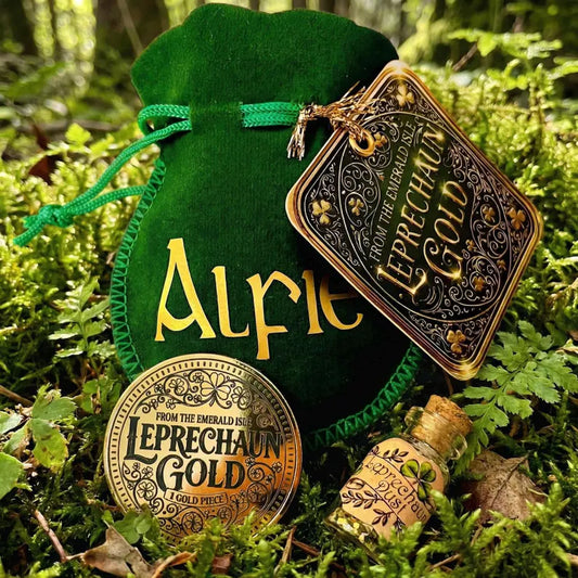 LEPRECHAUN GOLD Coin- St Patrick’s Day gift - leave for children by their Leprechaun Trap. Personalised St Patrick’s Day gift- proof of Leprechauns!