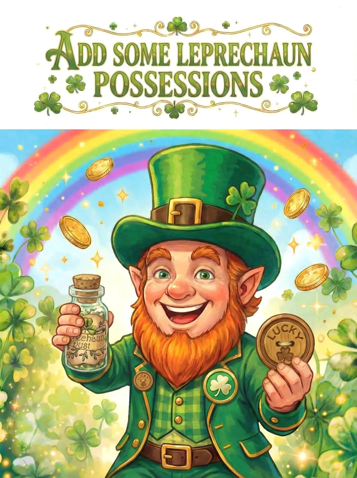 LEPRECHAUN GOLD Coin- St Patrick’s Day gift - leave for children by their Leprechaun Trap. Personalised St Patrick’s Day gift- proof of Leprechauns!