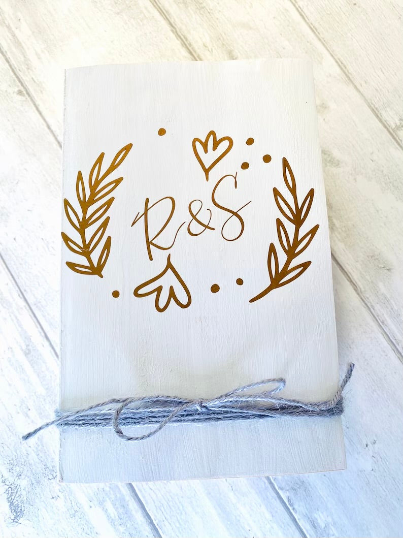 Personalized Wedding Date Book Stack: Custom Table Decor, Valentine's Gift