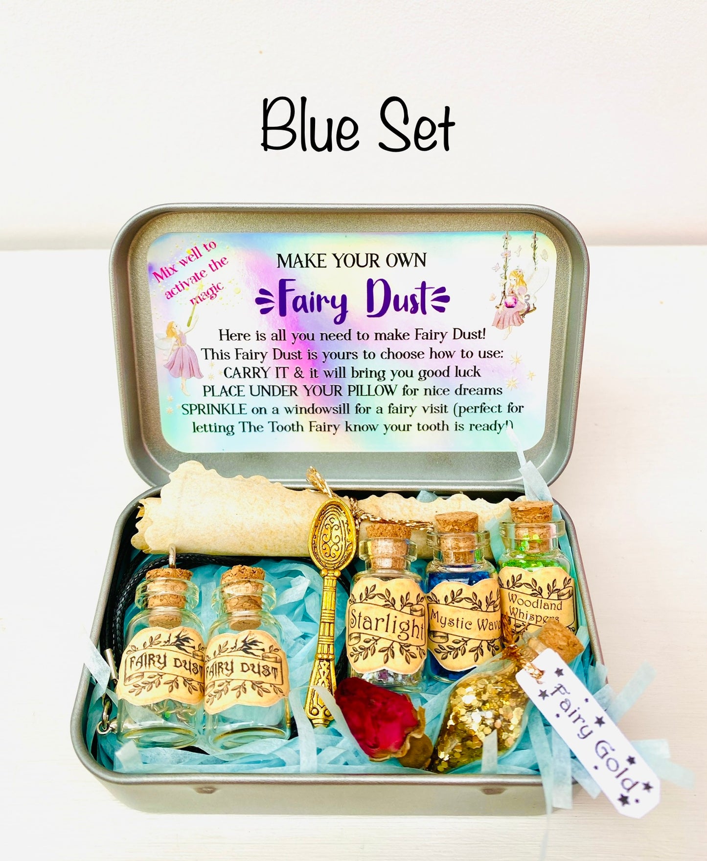 Make Your Own FAIRY DUST -perfect gift from the Tooth Fairy or Fairy Party Bag Fillers, mini Fairy Dust Bottles, Fairy Birthday Gift